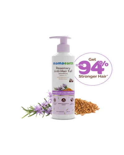 Mamaearth Rosemary Anti-Hair Fall Shampoo with Rosemary & Methi Dana for Reducing Hair Loss & Breakage, 250ml