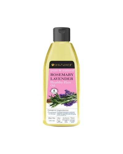 Soulflower Rosemary Lavender Organic Coldpressed Healthy Hair Oil, 120ml