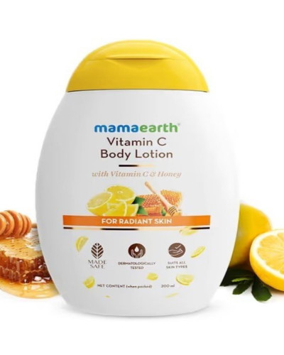 Mamaearth Vitamin C Body Lotion with Vitamin C and Honey for Radiant Skin - 200 ml (BUY 1 GET 1 FREE!!)