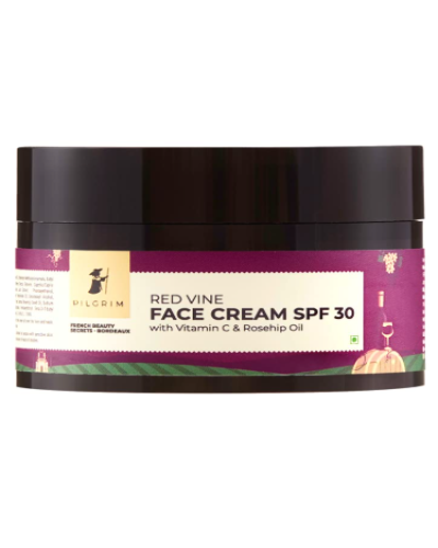Pilgrim Red Vine Face Cream SPF 30 With Vitamin C & Rosehip Oil PA+++, 50gm