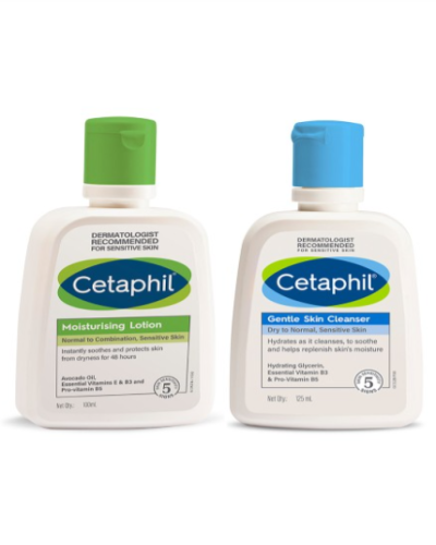 Cetaphil Cleanser + Moisturiser Combo, (125ml + 100ml)