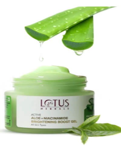 Lotus herbals active aloe niacinamide brightening boost gel, 50g