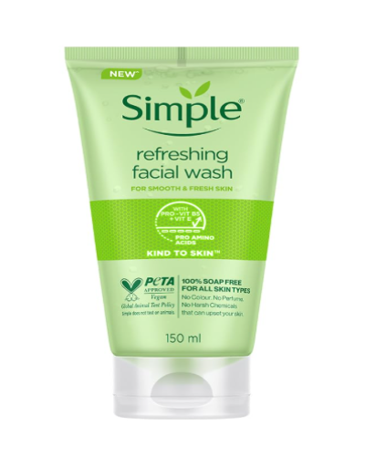 Simple Kind To Skin Refreshing Facial Wash, 150ml