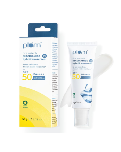 Plum Rice Water & Niacinamide Hybrid Sunscreen Spf 50 PA+++