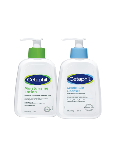 Cetaphil Cleanser & Moisturiser Combo, 250ml + 250ml