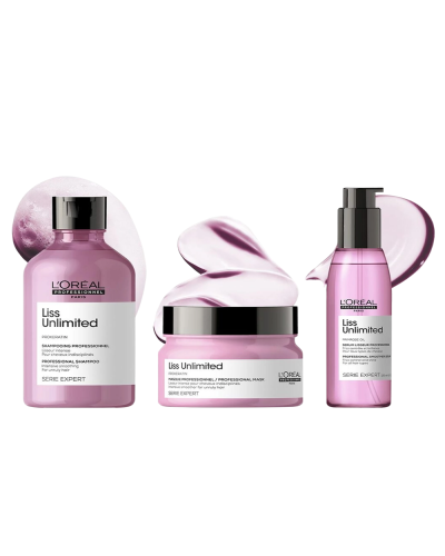 L'Oreal Professionnel Liss Unlimited Combo ( 300ml + 250g + 125ml )