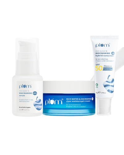 Plum Rice Water & Niacinamide Skin Combo ( 50ml + 50gm + 50gm )
