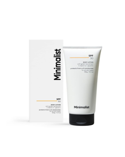 Minimalist SPF 30 Body Lotion With Green Tea Extract & Vitamin E, 150g
