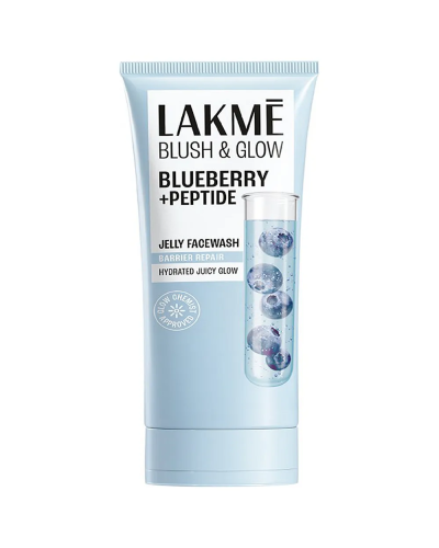 Lakme Blush & Glow Blueberry + Peptide Barrier Repair Jelly Facewash, 100 g