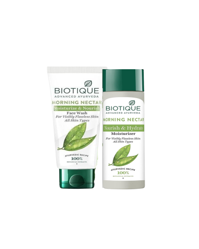 Biotique Advanced Ayurveda Morning Nectar Skin Care Combo, (100ml + 120ml)