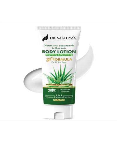 Dr. Sakhiya's Advanced Skin Science Glutathione, Niacinamide & Aloe Vera Body Lotion, 100ml